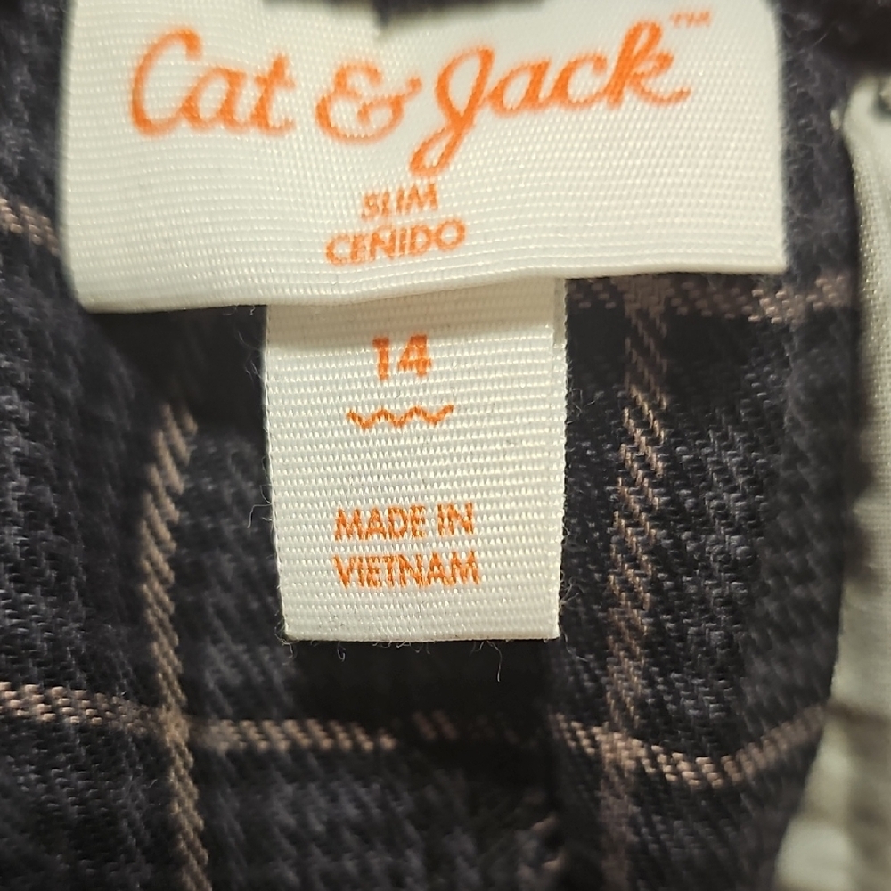 Cat & Jack  Checkered Pants - Black and Pink - Picture 3 of 4